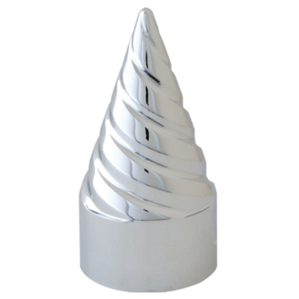 33MM X 4.1875 Inch Chrome Plastic Screw-On Twister Nut Cover Counter-Clockwise