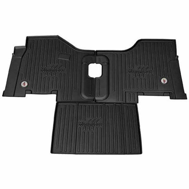 Minimizer Thermoplastic Floor Mat Set - 3 Piece For Kenworth W990 W/ GRA-MAG Driver & GRA-MAG Air Ride Or Static Passenger Seat