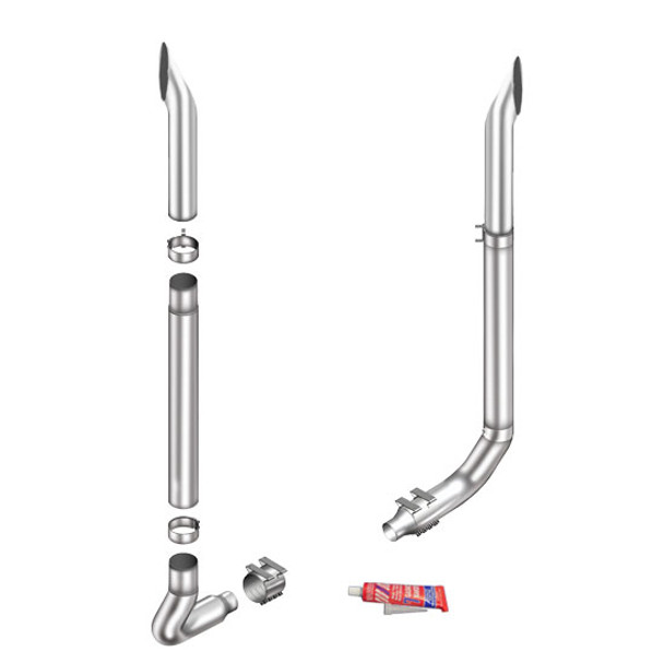 Lincoln Chrome 8-5 X 108 Inch Exhaust Kit With Short 30 Stacks & M66-1271 Elbows