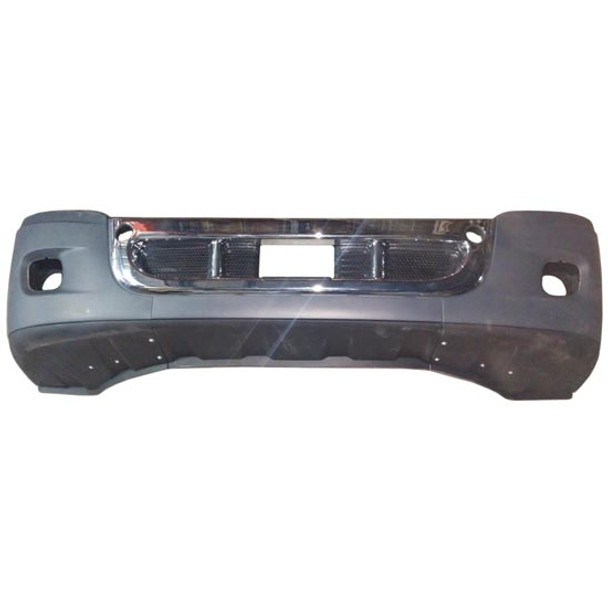 BESTfit Gray Poly Bumper W/ Fog & Driving Light Holes For Freightliner Cascadia 113 & 125