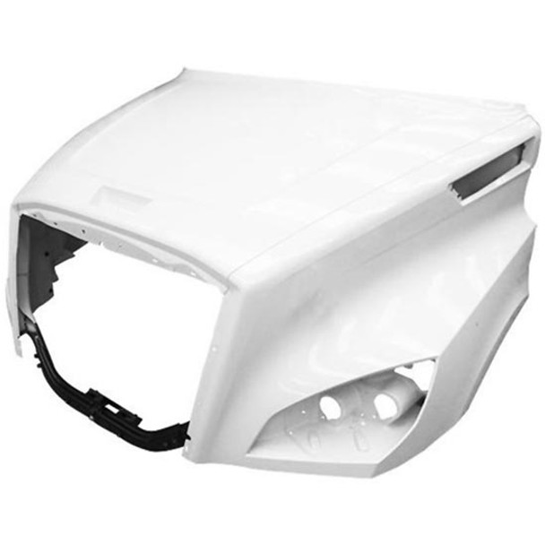 BESTfit Fiberglass Hood W/ Hinge Bar, Long Style Replaces A17-20392-003 For Freightliner Cascadia 126BBC