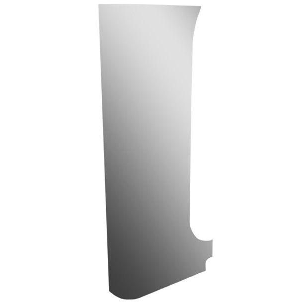 BESTfit Aluminum Sleeper Front Corner Skin Replaces 29-03418R For Peterbilt Unibilt Passenger Side 48/63 Inch Ultra