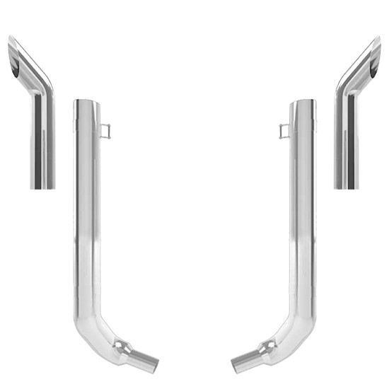 Kenworth W900L 1982-2024 8-5 X 52 Inch Spool & Over 45 Inch Box Exhaust Kit With 54 Inch Bull Hauler Stacks