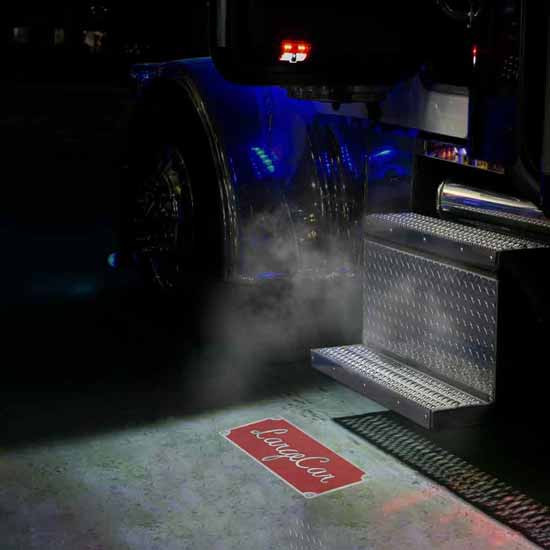 Projector 6 Color LED Door Light W/ Large Car Image, Driver Side For Kenworth, Peterbilt