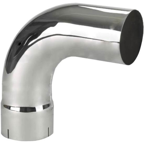 BESTfit 5 Inch ID-O.D. X 15 Inch Chrome Exhaust Elbow - 90 Degree With 6 Inch Centerline