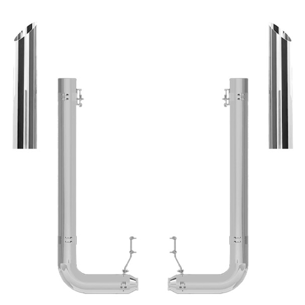 Peterbilt 389 2018- 2024 7 Inch Cummins ISX. Exhaust Kit W/ 48 Inch Miter Stacks