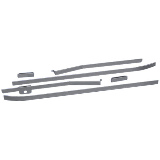 2 Inch Stainless Steel Blank Cab-Sleeper Panels For Freightliner Cascadia 116BBC 2018-Current W/ 72 Inch Sleeper W/ Extenders