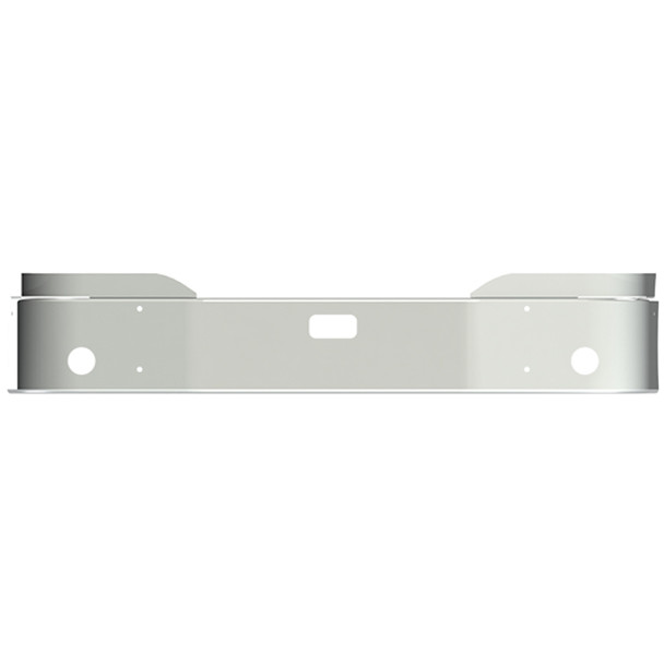 16 Inch Chrome Wrap Around Bumper W/ Radar, Factory Fog Light Holes For Kenworth T680