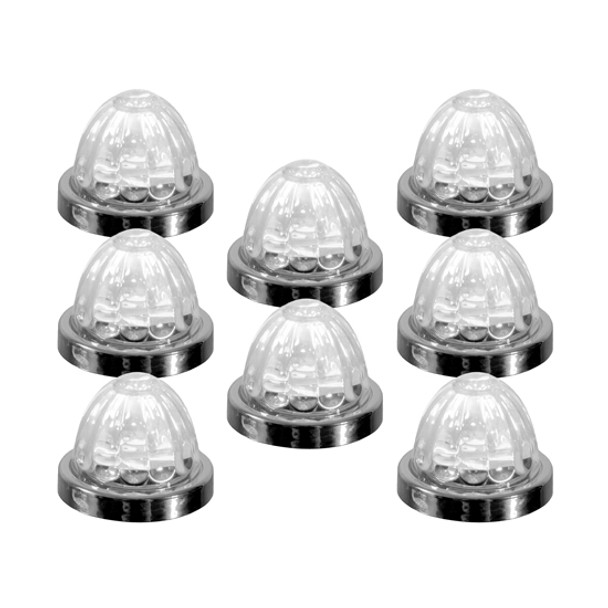 Small Watermelon Style Dual Function Light With Cool White LED & Clear Glass Lens By Legendary
