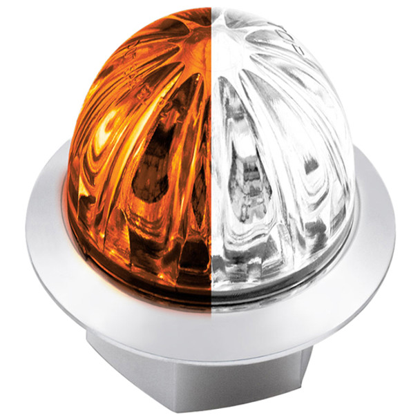 3/4-Inch Mini Double Fury Watermelon Amber to White LED Light – Dual-Function Truck Accessory