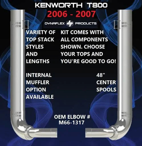 Kenworth T800 (2006-2007) 7" Exhaust Kit