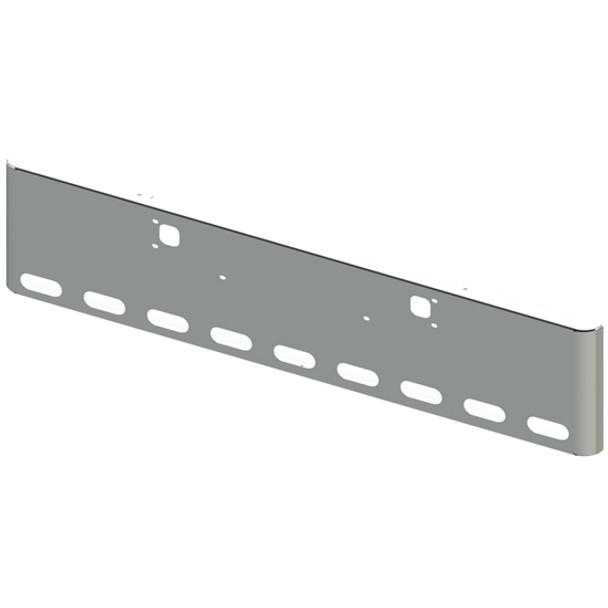 Kenworth W900L, W900B 22 Inch Texas Chrome Bumper W/ Rolled Ends - Tow & 9 Oval Light Holes