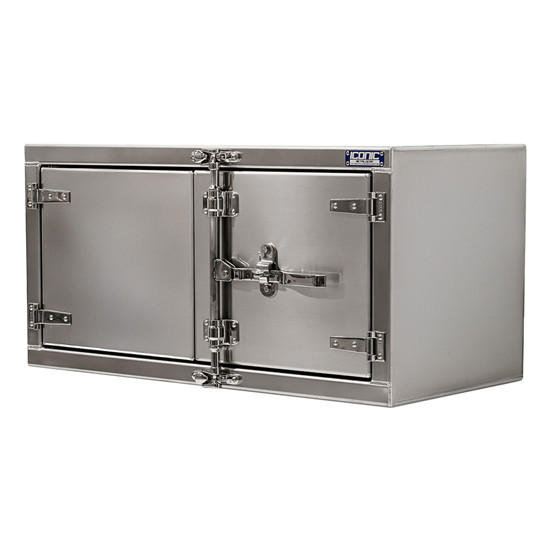 Aluminum Underbody Toolbox 24” x 24” x 48” with Dual Barn Doors and Cam Lock