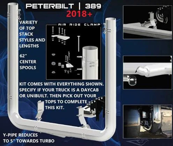 Peterbilt 389 (2018) 8" FULL DIAMETER Exhaust Kit