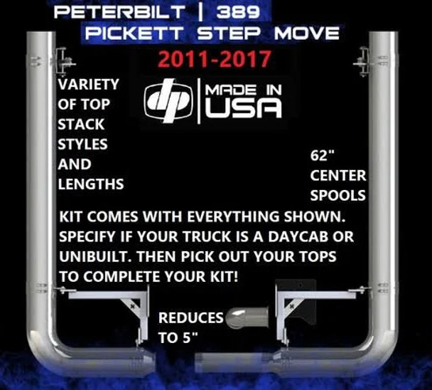 Peterbilt 389 (2011-2017) 7" REDUCE TO 5" Rod Pickett Exhaust Kit