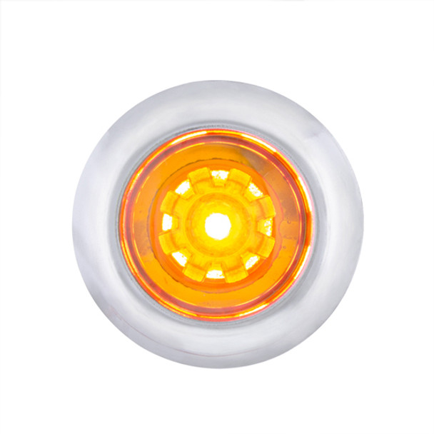3/4 Inch Mini LED Dual Function Clearance Marker ArcBlast Light – Amber LED, Amber Lens