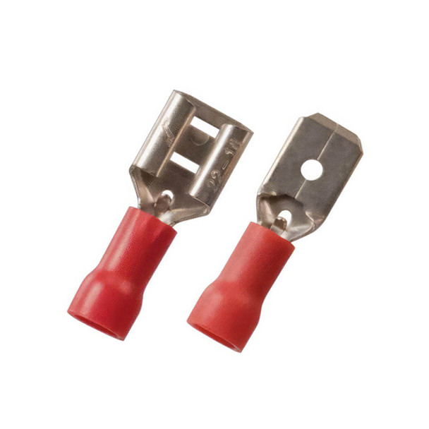 22-18 AWG .250 Inch Tab Vinyl Female Disconnect Terminals – 19 Pieces