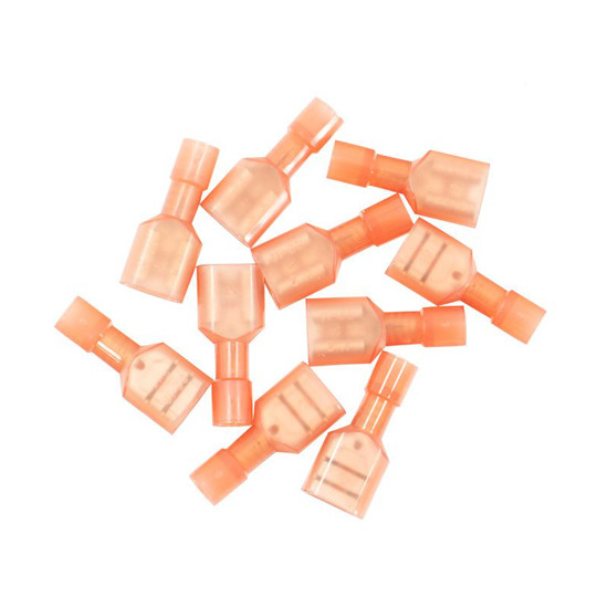 22-18 AWG .250 Inch Tab Nylon Female Disconnect Terminals – 10 Pieces