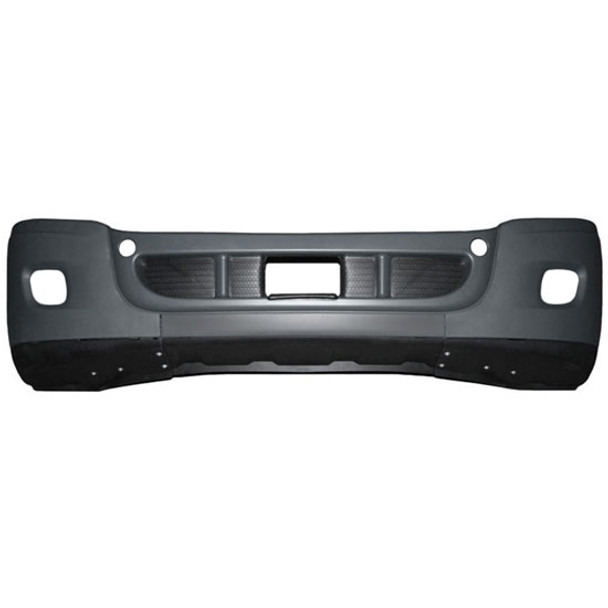 BESTfit Gray Poly Bumper W/ Fog, Driving Light Holes For Freightliner Cascadia 113, 125