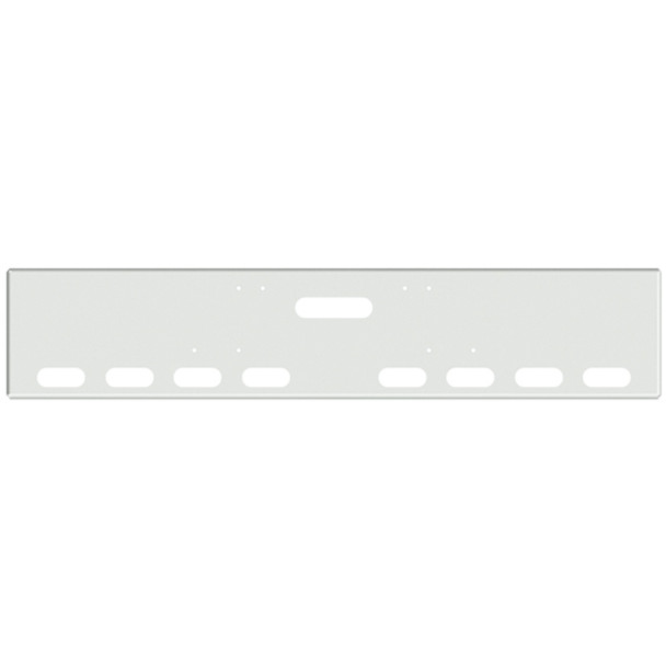 18-Inch Chrome American Eagle Bumper with 8 Oval 2” Light Holes, 1 Tow Hole, and Boxed Corner 90-Degree for Freightliner Classic