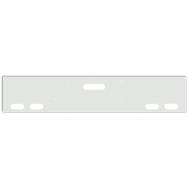 18-Inch Chrome American Eagle Bumper with 4 Oval 2” Light Holes, 1 Tow Hole, and Boxed Corner 90-Degree for Freightliner Classic