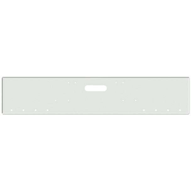 18-Inch Chrome American Eagle Bumper with 8 Round 3/4” Light Holes, 1 Round 3/4” Light Hole On Each End, 1 Center Tow Hole, and Boxed Corner 90-Degree for Freightliner Classic