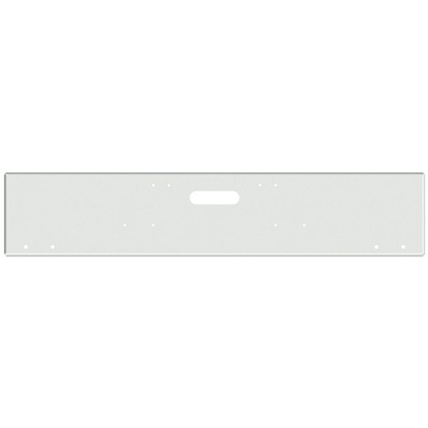 Chrome 20" American Eagle Bumper With 4 Round 3/4” Light Holes, 1 Additional 3/4” Light Hole on Each End, Center Tow Hole, and Mounting Holes for Freightliner FLC120 SFA models