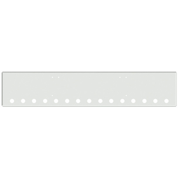 Freightliner Coronado New Style, 122SD 18 Inch American Eagle Chrome Bumper W/ Square Corners - 15 Rnd 2 Inch & End Rnd 2 Inch Light Holes