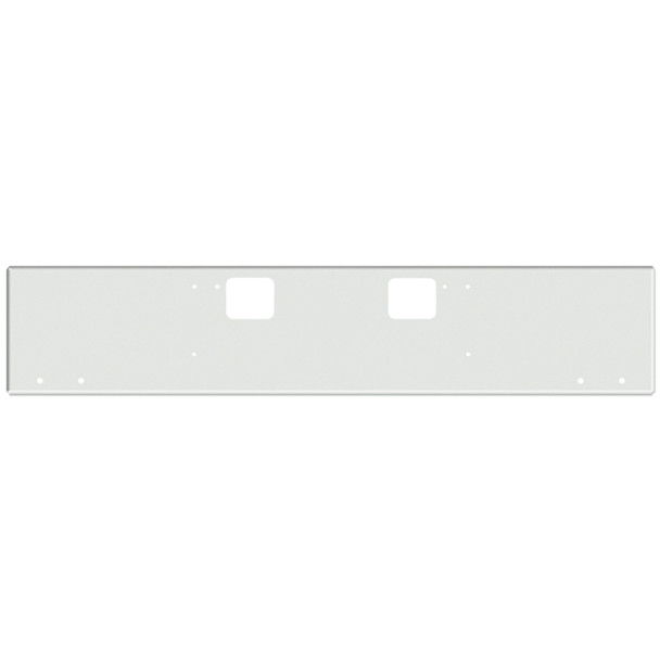 Freightliner Classic 120, XL 2002-2007 18 Inch Chrome American Eagle Bumper W/ Square Corners - Tow & 4 Rnd 3/4 Inch Light Holes