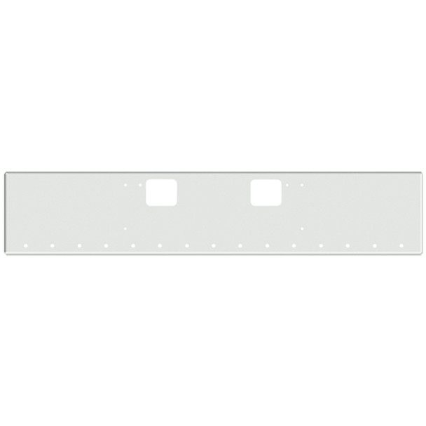 Freightliner Classic 120, XL 2002-2007 18 Inch Chrome American Eagle Bumper W/ Square Corners - Tow & 15 Rnd 3/4 Inch Light Holes