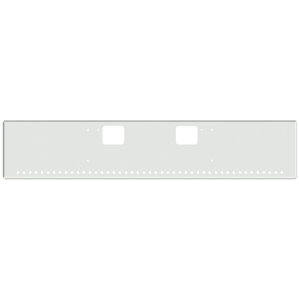 Freightliner Classic 120, XL 2002-2007 22 Inch Chrome American Eagle Bumper W/ Square Corners - Tow, 45 Rnd 3/4 Inch & End Rnd 3/4 Inch Light Holes