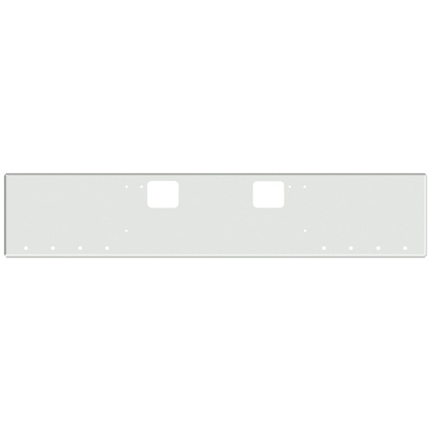 Freightliner Classic 120, XL 2002-2007 22 Inch Chrome American Eagle Bumper W/ Square Corners - Tow, 8 Rnd 3/4 Inch & End Rnd 3/4 Inch Light Holes