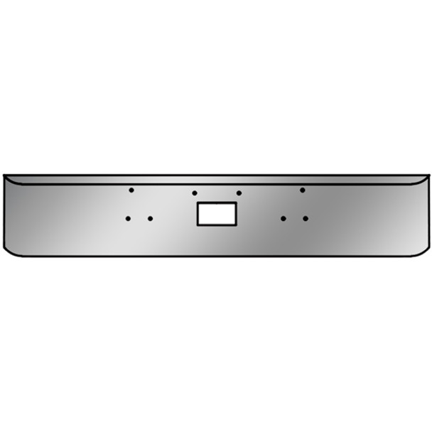 BESTfit  Chrome 18 Inch Texas Bumper, 7 Gauge W/ Hand Formed Ends & Tow Holes For Peterbilt SFA 357, 378, 379