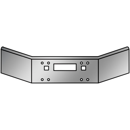 BESTfit Chrome 14 Inch Bumper, 7 Gauge W/Tow & Vent Holes For Kenworth T800 2003-Older