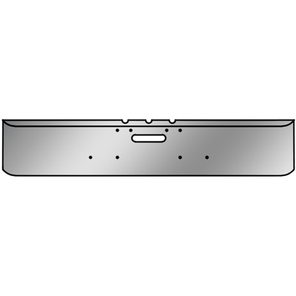 BESTfit Chrome 18 Inch Texas Bumper, 7 Gauge W/ Hand Formed Ends & Tow Hole For Freightliner Classic, FLC120 & Cabover