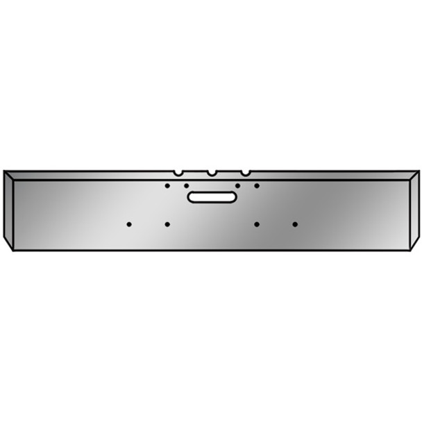 BESTfit Chrome 18 Inch Texas Bumper, 7 Gauge W/ Boxed Ends & Tow Hole For Freightliner Classic, FLC120 & Cabover