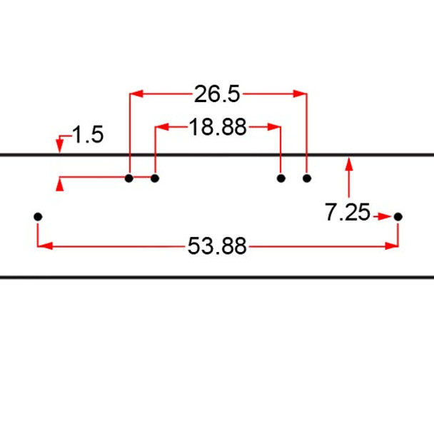 Freightliner Classic 120, XL 2002-2007 22 Inch Texas Chrome Bumper W/ Boxed Ends - Tow & 4 M3 - P3 Light Holes Freightliner Classic 120, XL 2002-2007 22 Inch Texas Chrome Bumper W/ Boxed Ends - Tow & 4 M3 - P3 Light Holes