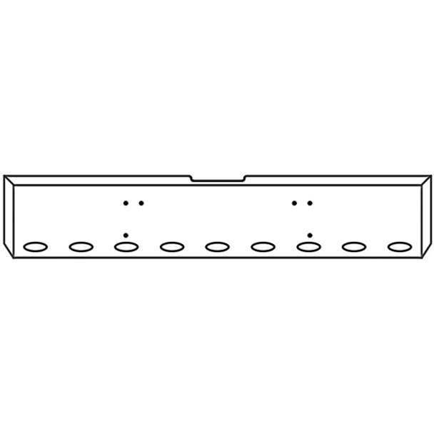 Classic FL120, FL132 XL 22 Inch Chrome Texas Boxed End Bumper W/ 9 M1 - P1 Holes