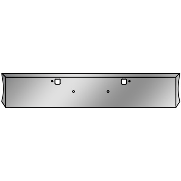 BESTfit Chrome 20 Inch Raptor X8 Bumper, 7 Gauge W/ Squared Ends & Tow Holes For Peterbilt SFA 365, 367, 388, 389, 567