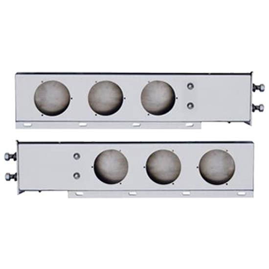 BESTfit 2 1/2 Inch SS Spring Loaded Light Bar W/ 6 Round 4 Inch Light Holes