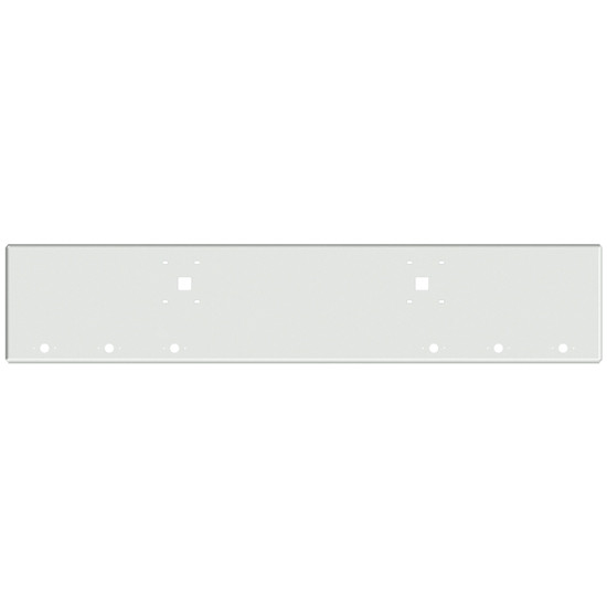 18-Inch Chrome Boxed End American Eagle Bumper for International 9900I & 9900IX, With 2 Tow, 6 Millennium Light Holes and Mounting Holes