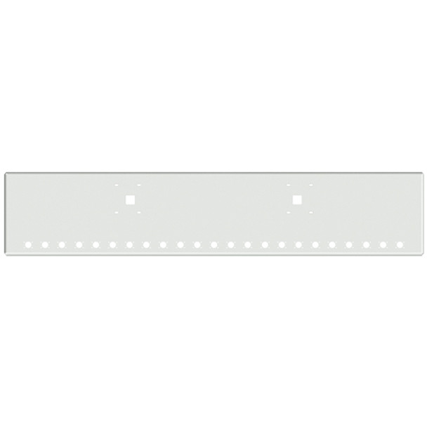 20-Inch Chrome Boxed End American Eagle Bumper for International 9900I & 9900IX, With 2 Tow, 23 Millennium Light Holes and Mounting Holes