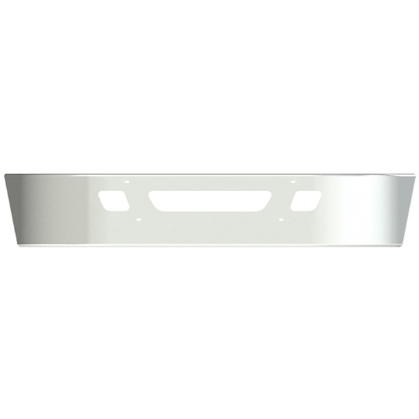 International 4100, 4200, 4300, 4400, 8600 14 Inch Chrome Wrap Around Bumper W/ Tow & Vent Holes