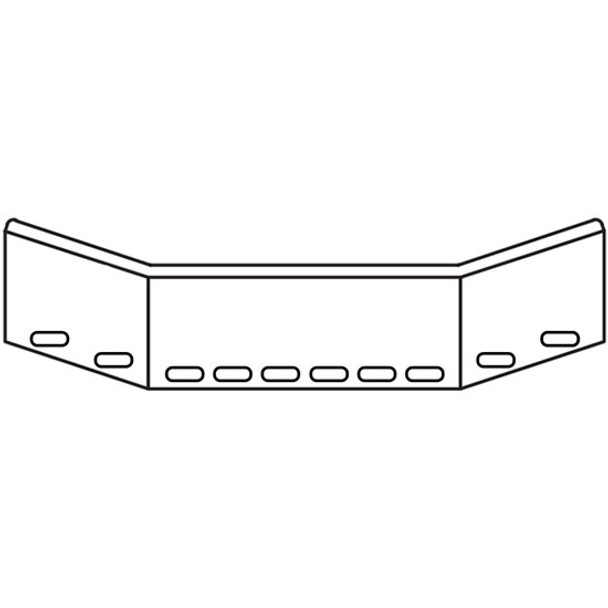 Kenworth T800 20 Inch Chrome Single Brake Back Bumper Blind Mount W/ Square End W/ 9 Oval Light Holes