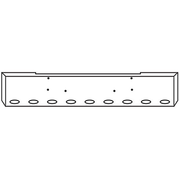 Peterbilt 362 1981-2002 22 Inch Texas Chrome Bumper W/ Boxed Ends - 9 M1-P1 Light Holes Peterbilt 362 1981-2002 22 Inch Texas Chrome Bumper W/ Boxed Ends - 9 M1-P1 Light Holes