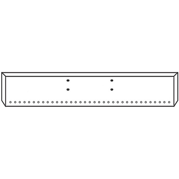 Western Star 4900FA, 4900SF, 4964 20 Inch Chrome Texas Bumper W/ Boxed Ends & 35 Rnd 3/4 Inch Light Holes By Valley Chrome
