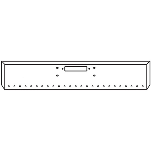 Western Star 4900FA, 4900SF, 4964 20 Inch Chrome Texas Bumper W/ Boxed Ends- Center Tow & 25 Rnd 3/4 Inch Light Holes By Valley Chrome Western Star 4900FA, 4900SF, 4964 20 Inch Chrome Texas Bumper W/ Boxed Ends- Center Tow & 25 Rnd 3/4 Inch Light Holes By Valley Chrome