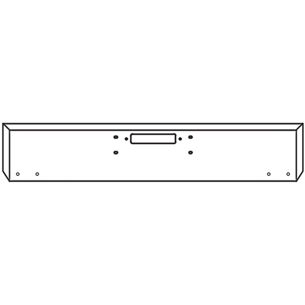 Western Star 4900FA, 4900SF, 4964 20 Inch Chrome Texas Bumper W/ Boxed Ends- Center Tow & 4 Rnd 3/4 Inch Light Holes By Valley Chrome