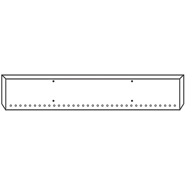 Western Star 4900 SFA 18 Inch Chrome Texas Bumper W/ Boxed Ends- 35 Rnd 3/4 Inch Light Holes By Valley Chrome