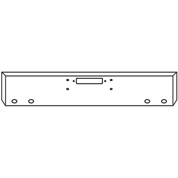 Western Star 4900FA, 4900SF, 4964 22 Inch Chrome Texas Bumper W/ Boxed Ends- Center Tow & 4 M3 - P3 Light Holes